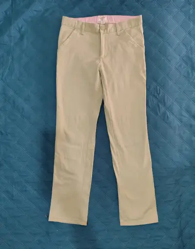 Pantalones beige de vestir. - miniatura 3