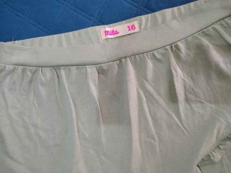 Falda shorts verdes para niña talla 16 - 2