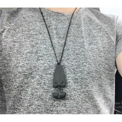 Mini Daga de Puño Táctica + Funda + cadena - miniatura 2