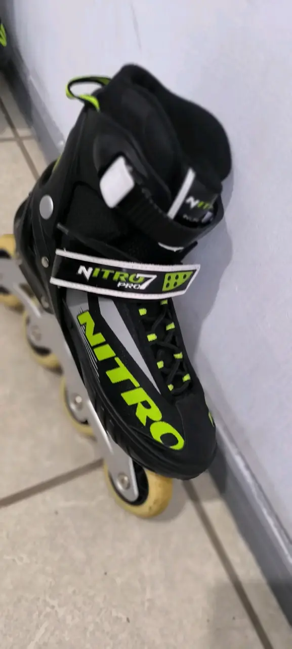 Patines en línea Nitro Pro abs7 negros y verdes - 3