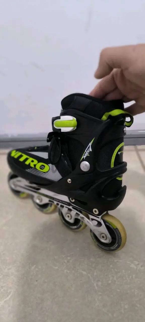 Patines en línea Nitro Pro abs7 negros y verdes - 4