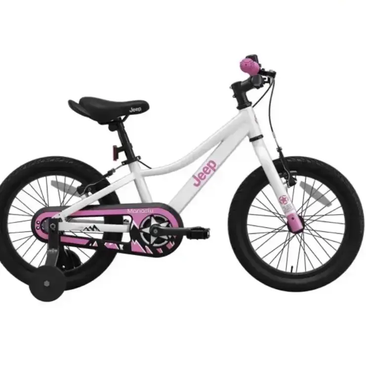 Bicicleta infantil Jeep blanca con ruedas de apoyo - 2