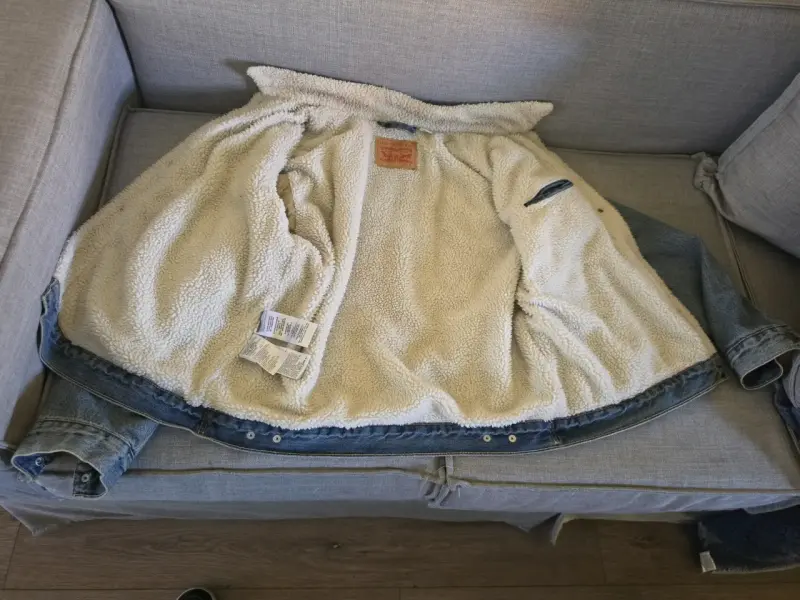 Chaqueta de mezclilla con forro de sherpa para hombre - 2