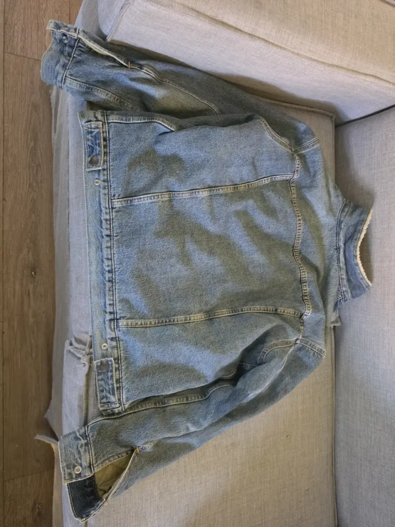 Chaqueta de mezclilla con forro de sherpa para hombre - 3