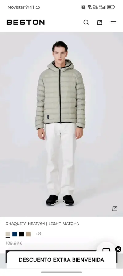 Chaqueta calefactable Beston HEAT/02 Light Matcha - miniatura 2