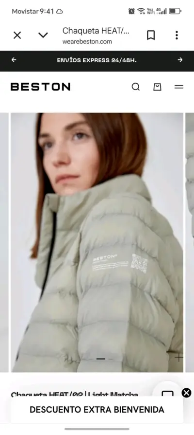 Chaqueta calefactable Beston HEAT/02 Light Matcha - miniatura 4