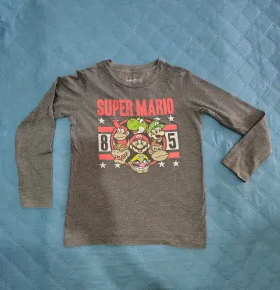 Polera manga larga Super Mario para niños - miniatura 1