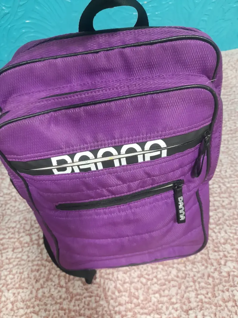 Mochila morada Danna con múltiples compartimentos - 1