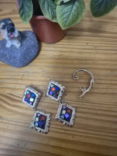Set de posavasos decorativos con diseño mosaico - miniatura 1