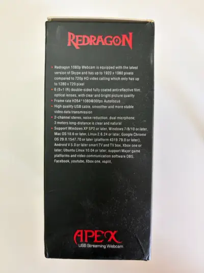 Cámara web Redragon Apex 1080p con trípode - miniatura 3