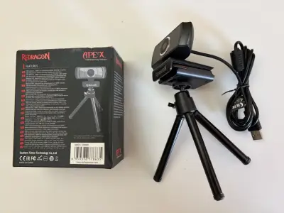 Cámara web Redragon Apex 1080p con trípode - miniatura 4