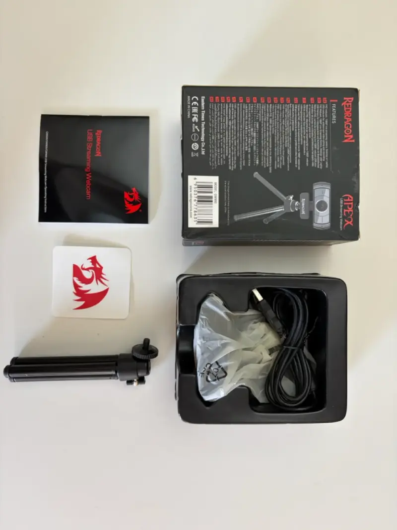 Cámara web Redragon Apex 1080p con trípode - 5