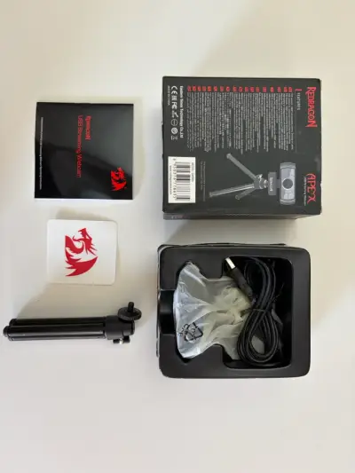 Cámara web Redragon Apex 1080p con trípode - miniatura 5