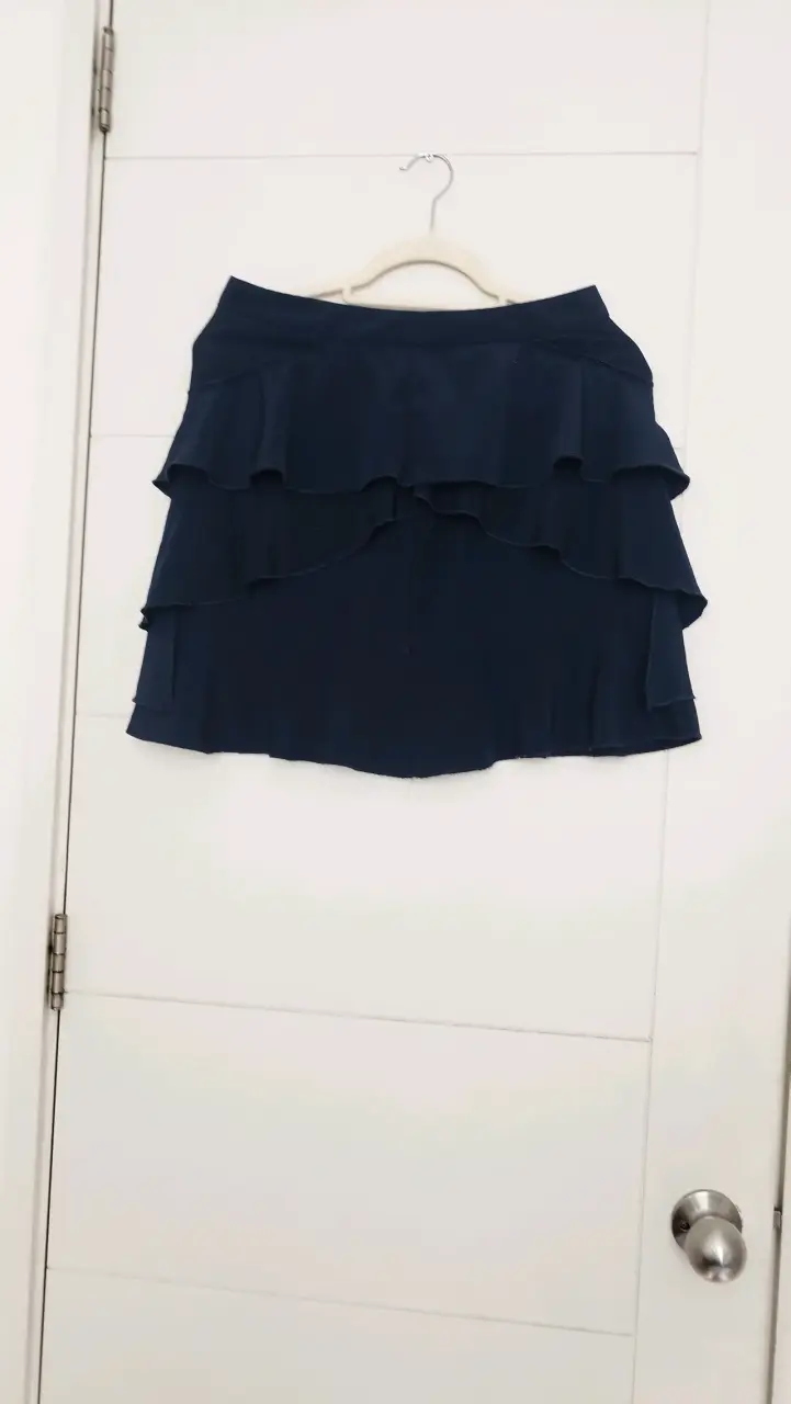 Falda corta azul con volantes H&M - 4