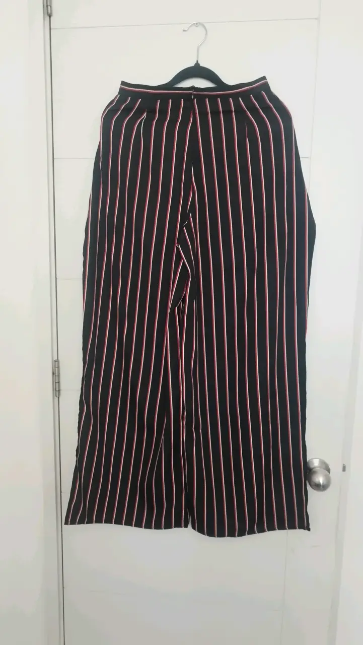 Pantalones anchos de rayas para mujer - 2