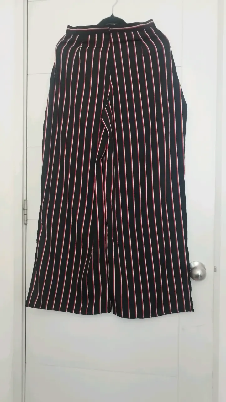 Pantalones anchos de rayas para mujer - 3