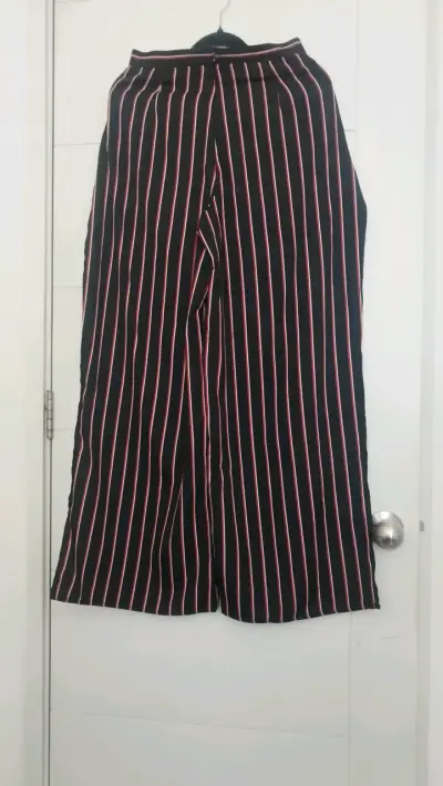 Pantalones anchos de rayas para mujer - miniatura 3