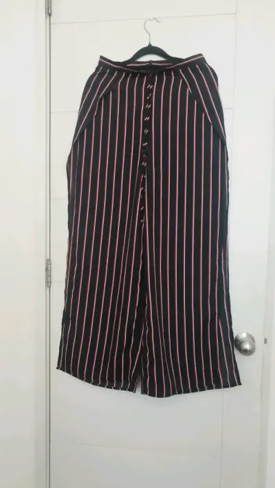 Pantalones anchos de rayas para mujer - miniatura 6
