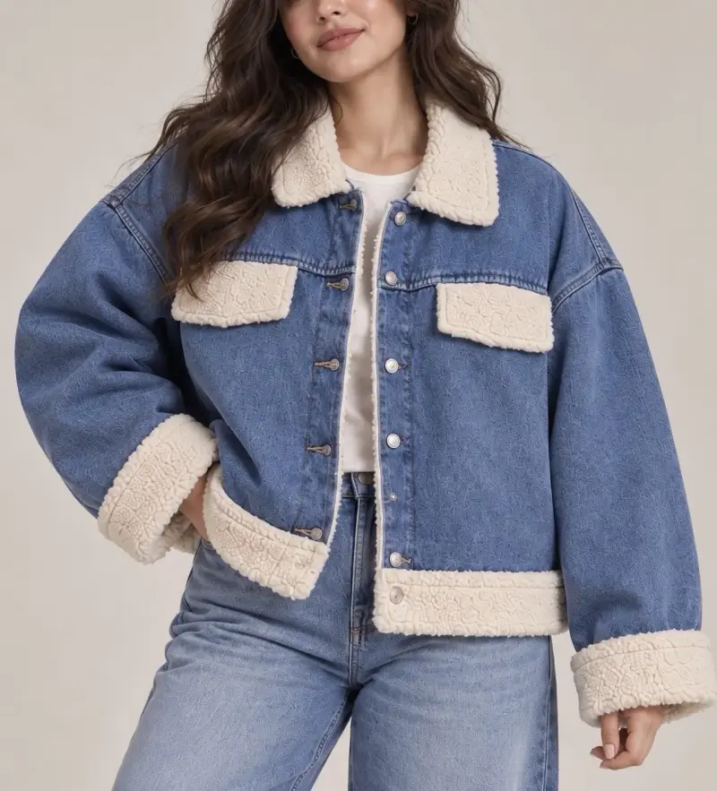 Chaqueta de mezclilla con chiporro - 1