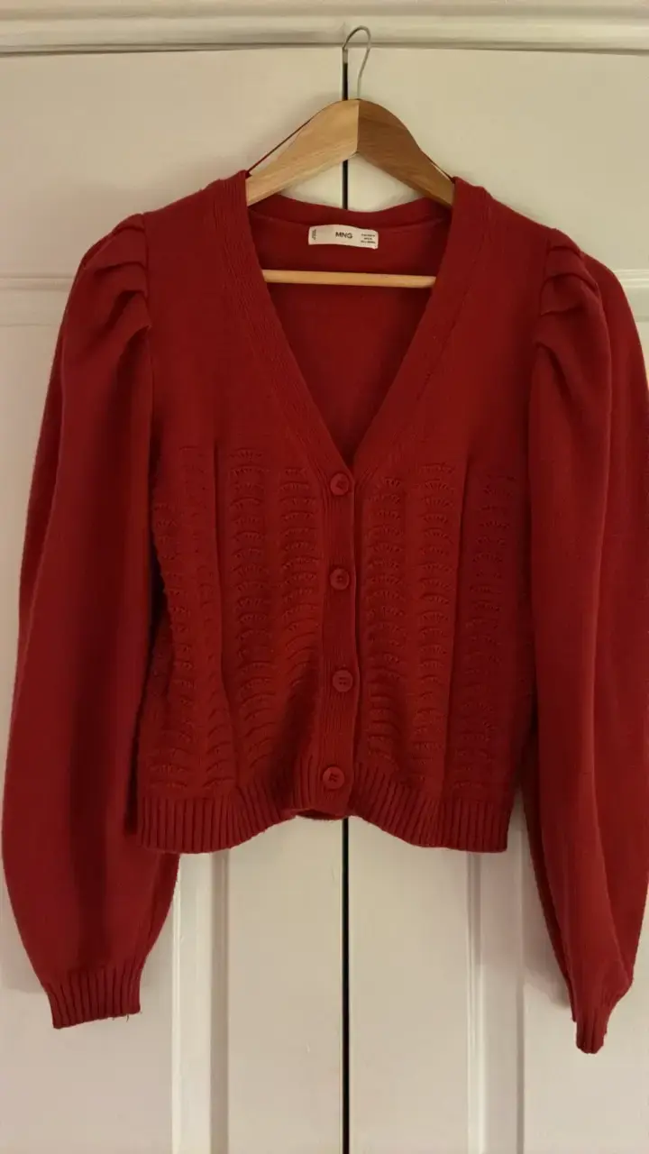 Cardigan rojo de punto MNG para mujer - 1