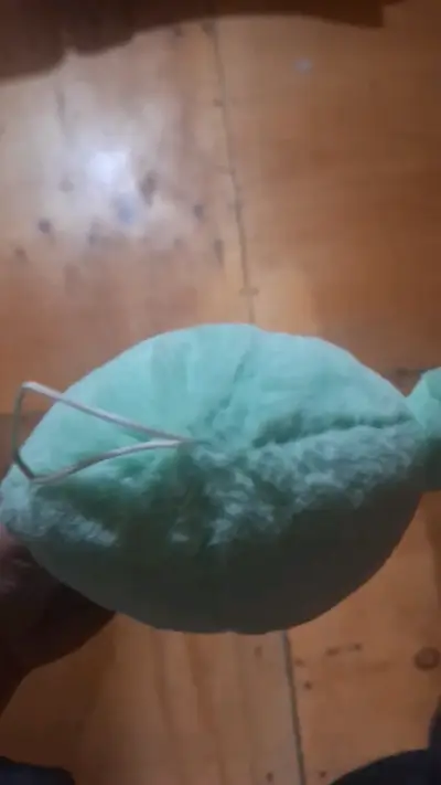 Peluche verde con diseño divertido - miniatura 3