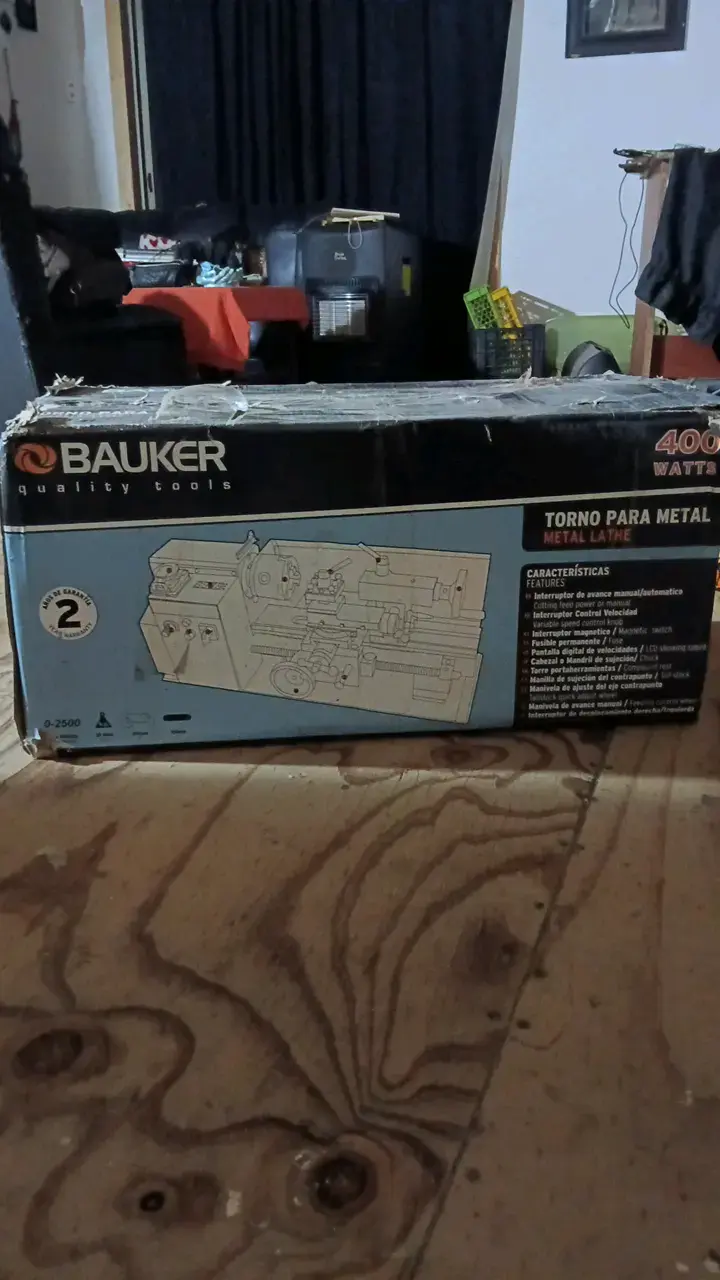 Torno para metal Bauker 400W ML200 - 4