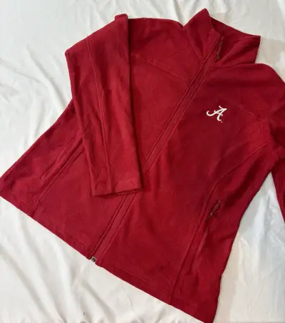 Chaqueta de polar roja Columbia con logo bordado - miniatura 1