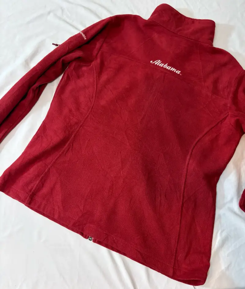 Chaqueta de polar roja Columbia con logo bordado - 3