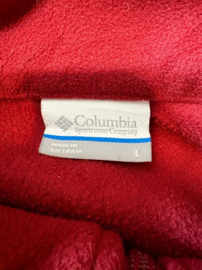 Chaqueta de polar roja Columbia con logo bordado - 4