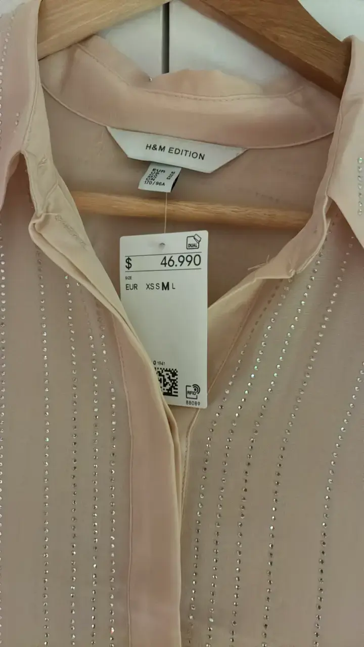 Blusa H&M Edition Beige con Brillos - 2
