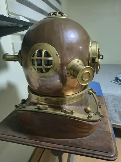 Replica Casco de buceo antiguo Navy Mark V - miniatura 3