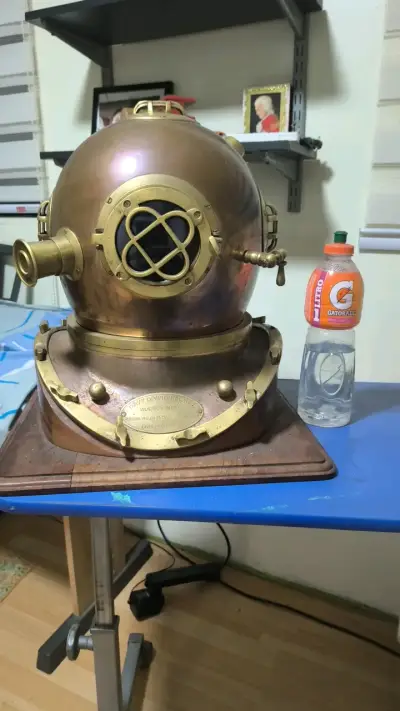 Replica Casco de buceo antiguo Navy Mark V - miniatura 6