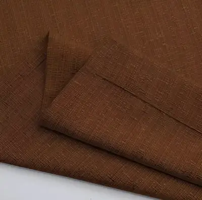 Cortinas opacas café con argollas metálicas - miniatura 4