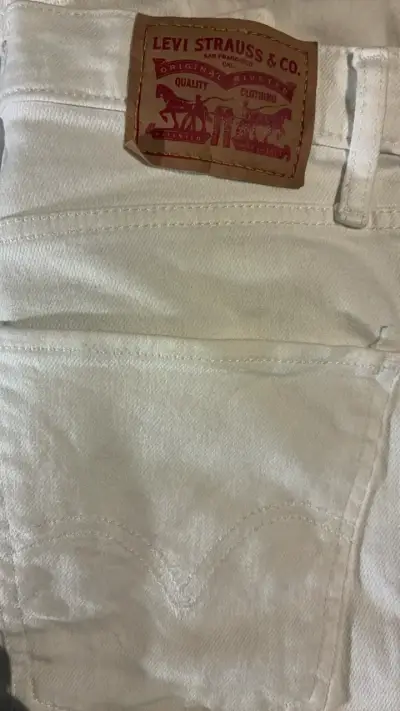 Jeans blancos Levi's Mile High Super Skinny - miniatura 1