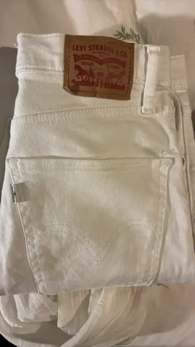 Jeans blancos Levi's Mile High Super Skinny - miniatura 3