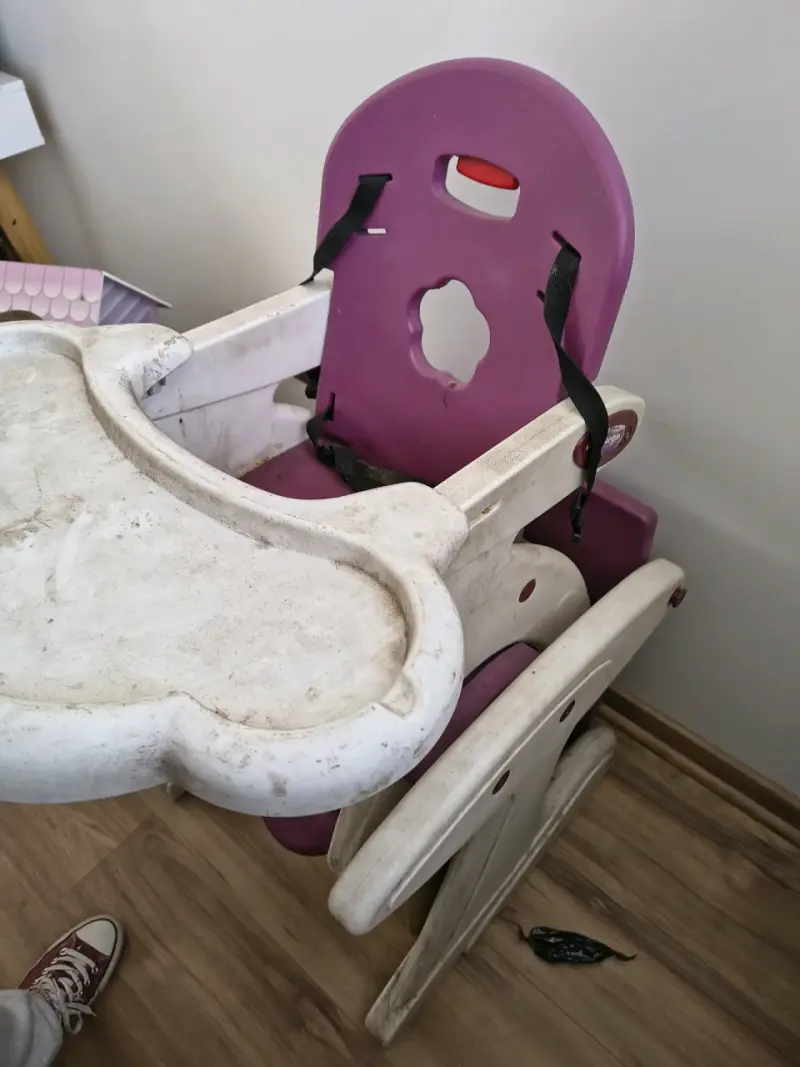 Silla de comer para bebé ajustable color morado - 2