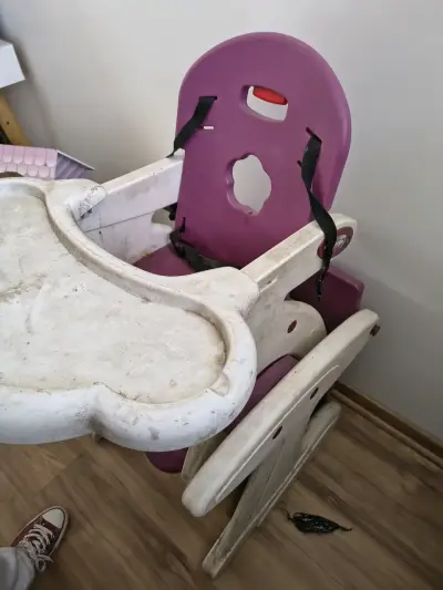 Silla de comer para bebé ajustable color morado - miniatura 2
