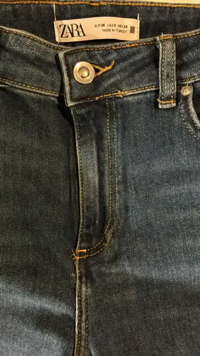 Jeans de mezclilla azul Zara para mujer - miniatura 1