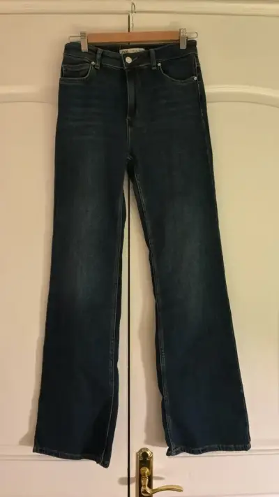 Jeans de mezclilla azul Zara para mujer - miniatura 3