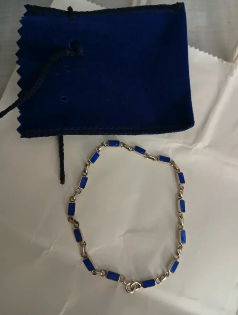 Pulsera de plata con piedras azules - 2