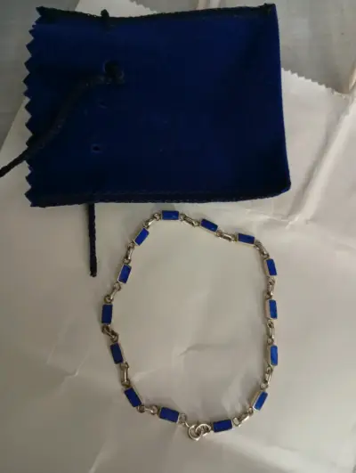 Pulsera de plata con piedras azules - miniatura 2