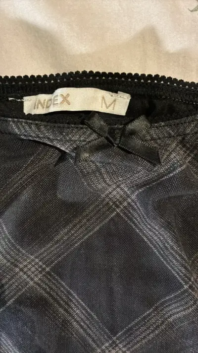 Falda larga a cuadros negra Index talla M - miniatura 2
