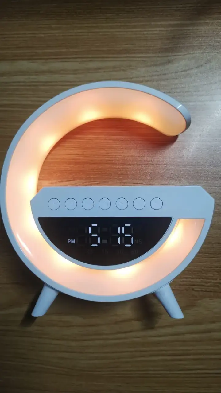 Altavoz LED con carga inalámbrica y reloj despertador - 3