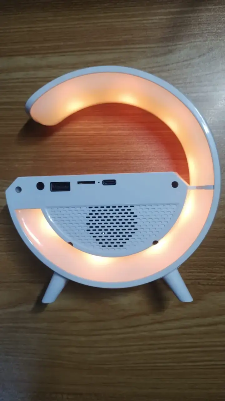 Altavoz LED con carga inalámbrica y reloj despertador - 4