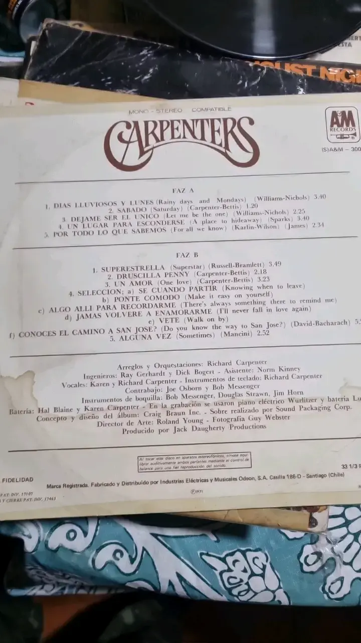 Vinilo Carpenters con Canciones Clásicas - 2