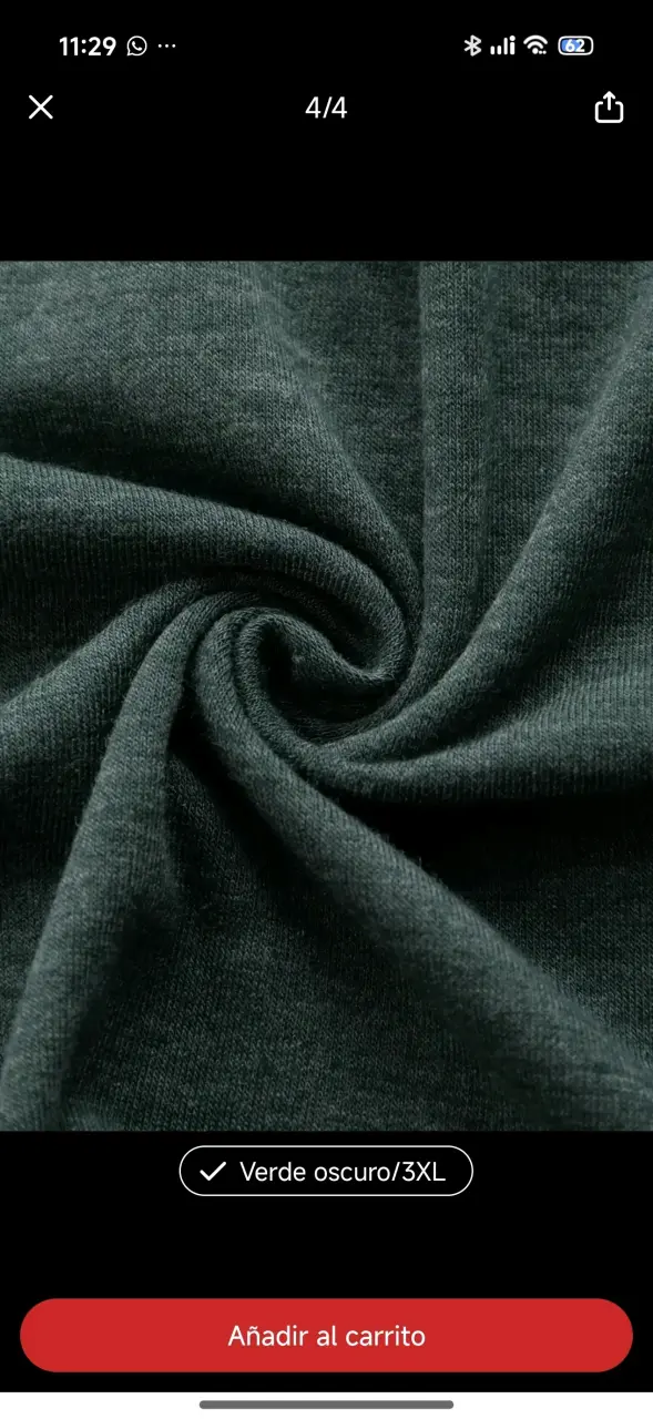 Polera verde oscuro de viscosa talla 3XL - 2