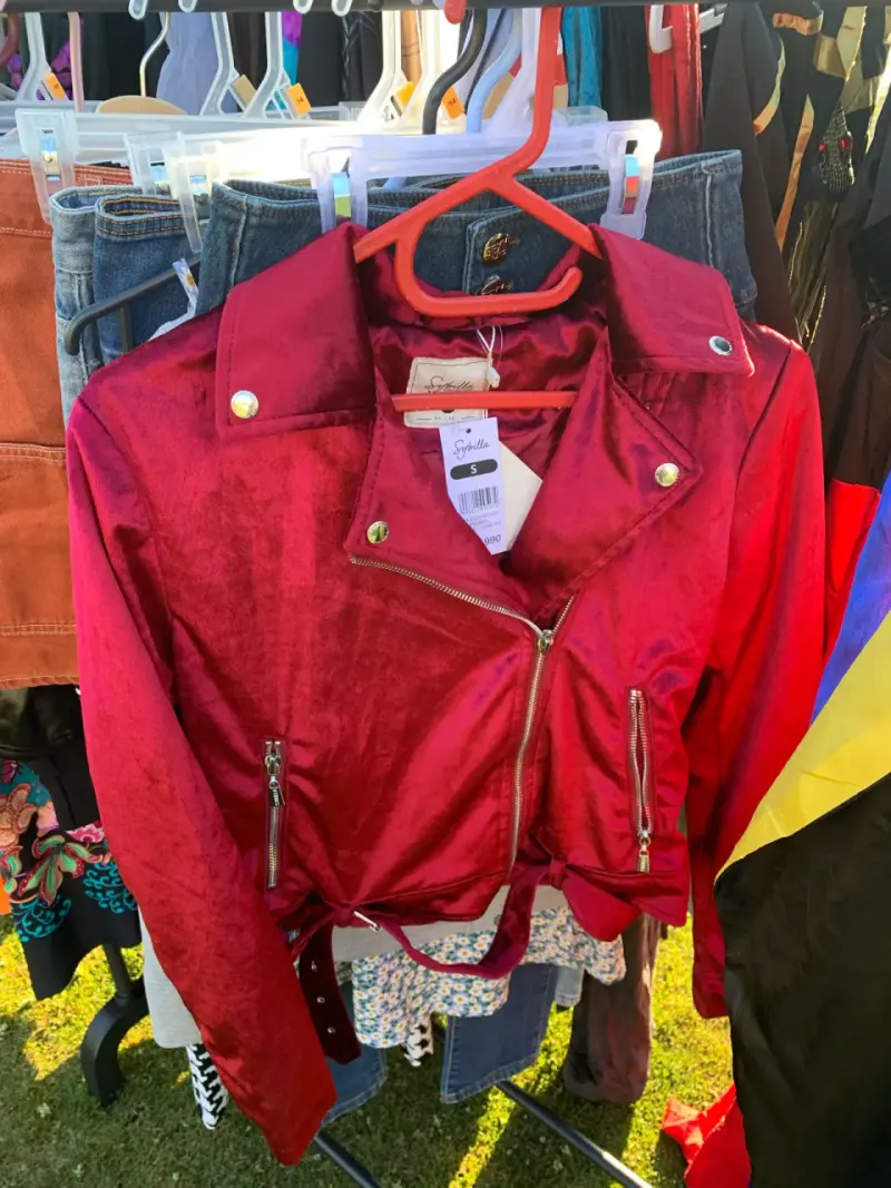 Chaqueta de terciopelo roja Sybilla talla S