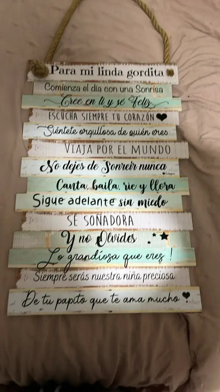 Cartel decorativo con mensaje motivacional