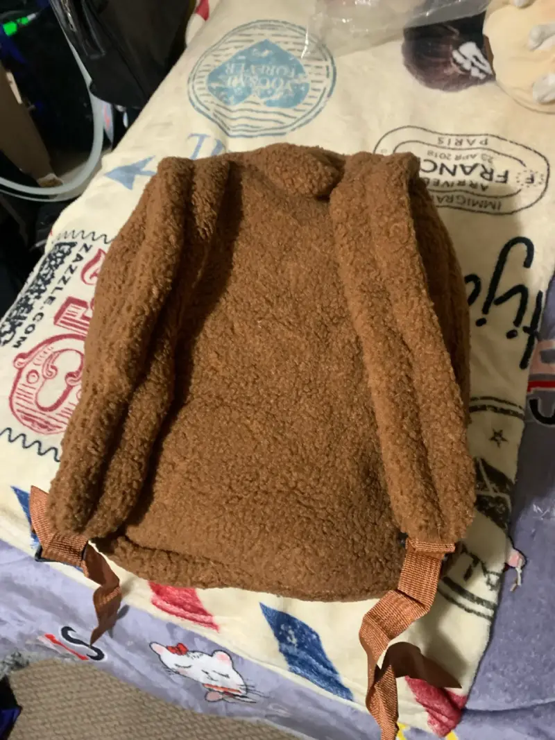 Mochila infantil Labubu de peluche con llavero - 3