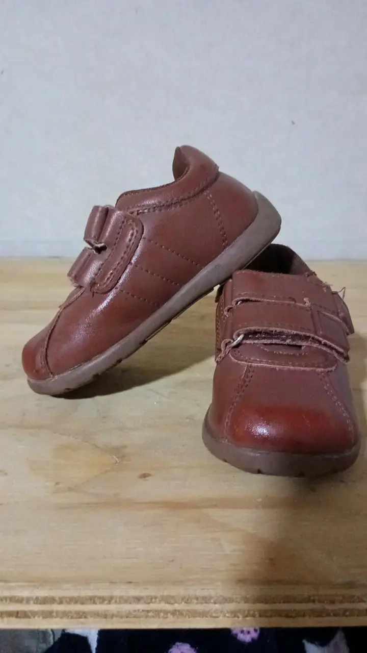 Zapatos de cuero marrón para niños osito ergonómic - 1